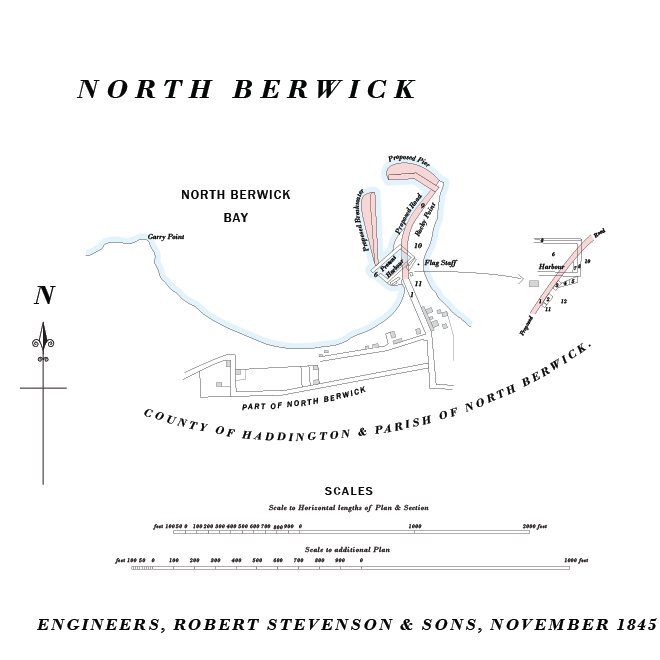 North Berwick harbour plan by Robert Stevenson